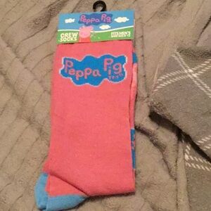 Peppa Pig Ankle Socks Pink and Blue new mens unisex
